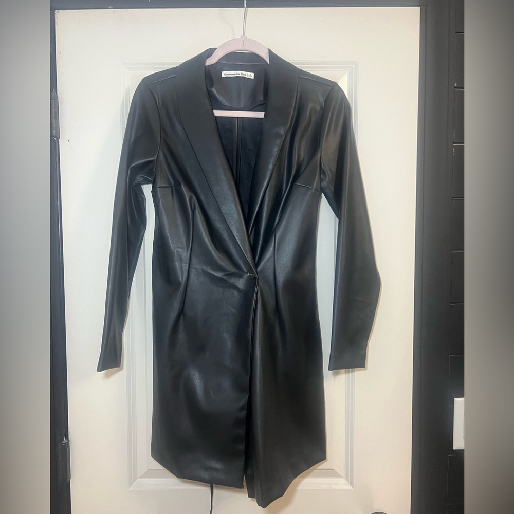 Abercrombie leather blazer dress